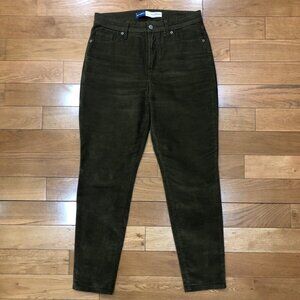 Old Navy High Rise O.G. Straight Olive Corduroy Pants Size 4